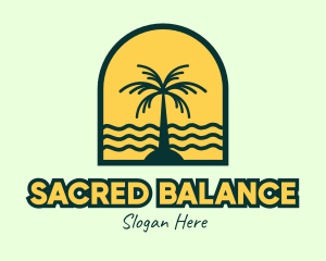 Coconut Island Badge logo design