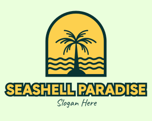 Coconut Island Badge logo design