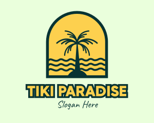 Coconut Island Badge logo design