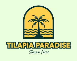 Coconut Island Badge logo design