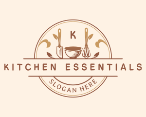 Kitchen Whisk & Spatula logo design