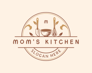 Kitchen Whisk & Spatula logo design