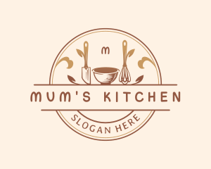 Kitchen Whisk & Spatula logo design