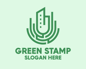 Real Estate Green Building logo design