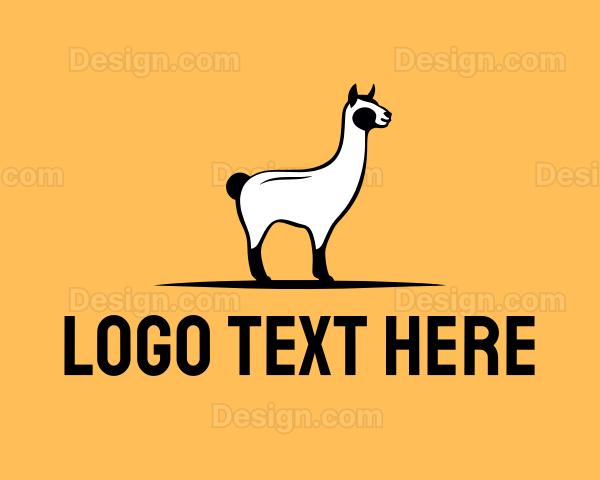 Alpaca Llama Animal Logo