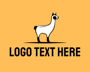 Alpaca Llama Animal logo