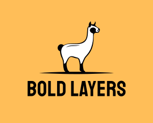 Alpaca Llama Animal logo design