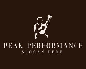 Country Music Guitar Performer logo design