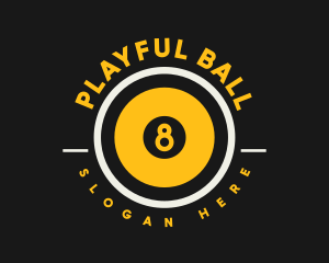 Billiard Ball Badge logo design