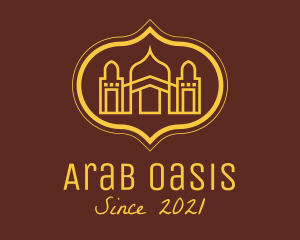 Yellow Religious Mosque  logo design