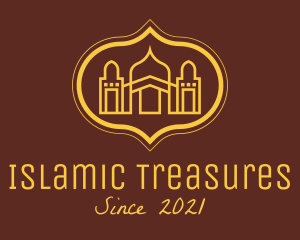 Yellow Religious Mosque  logo design