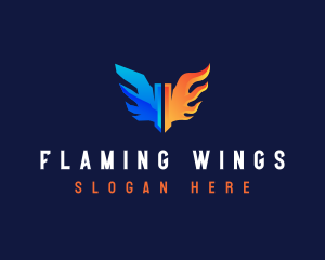 Cooling Heating Wings logo design