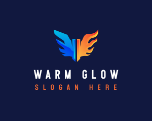 Cooling Heating Wings logo design