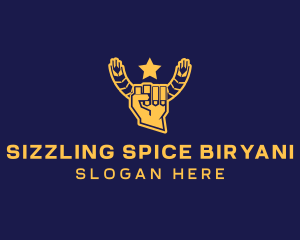 Barley Star Hand logo design