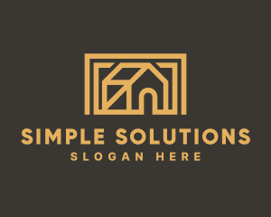 Simple House Frame logo design