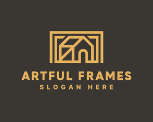 Simple House Frame logo design