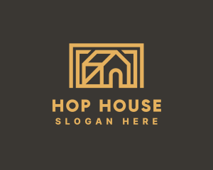 Simple House Frame logo design