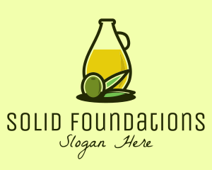 Natural Olive Oil Bottle logo