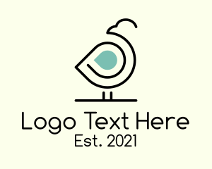 Minimalist Duck Chick  logo