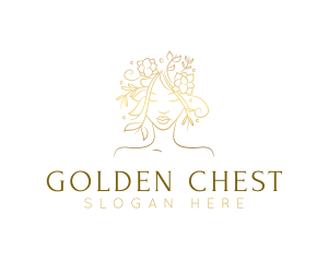 Golden Feminine Woman  logo design