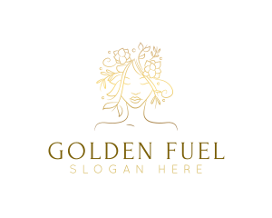 Golden Feminine Woman  logo design