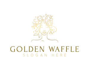 Golden Feminine Woman  logo design