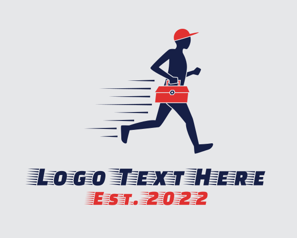 Running logo example 1
