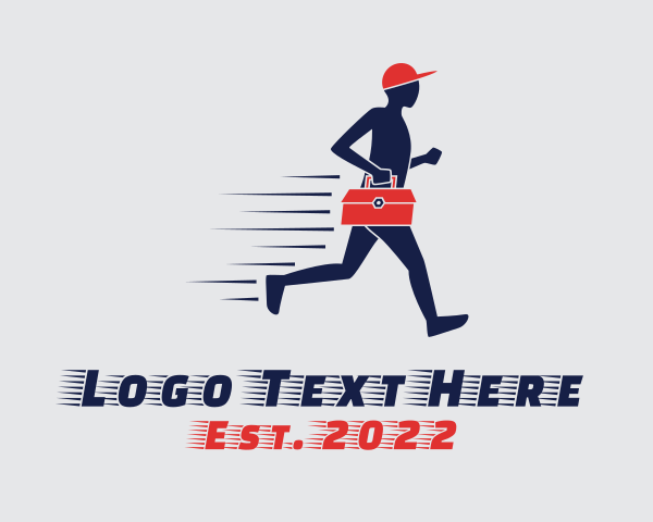 Running logo example 3