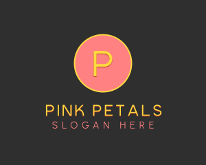 Pink Yellow Circle Lettermark logo design