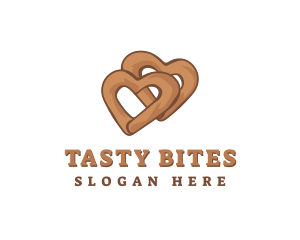 Heart Tasty Cookie logo design