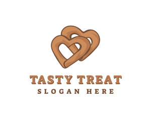 Heart Tasty Cookie logo design