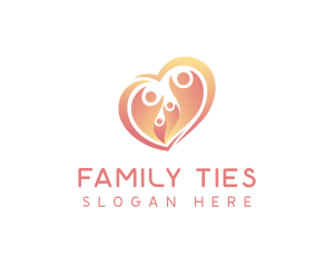 Family Parenting Heart logo design