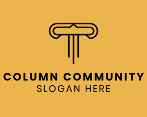 Greek Column Letter T logo