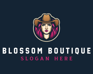 Feminine Cowgirl Saloon logo design