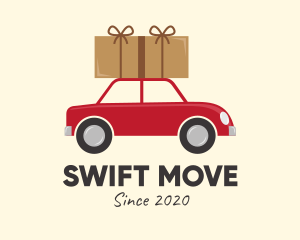 Package Moving Car logo design