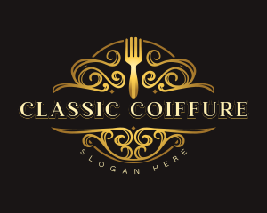 Luxury Fork Restaurant logo design