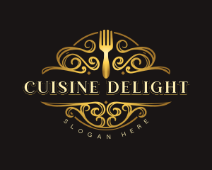 Luxury Fork Restaurant logo design