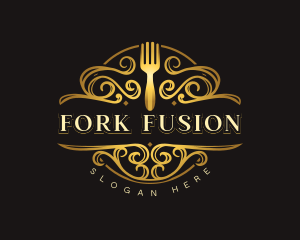 Luxury Fork Restaurant logo design