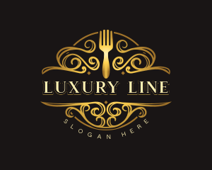 Luxury Fork Restaurant logo design