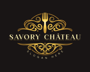 Luxury Fork Restaurant logo design