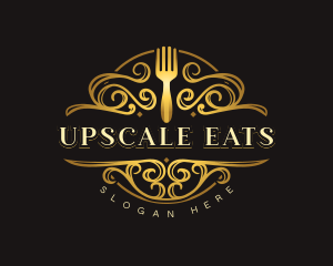 Luxury Fork Restaurant logo design