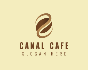 Caffeine Coffee Bean Cafe logo design