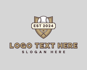 Baseball League Emblem Logo