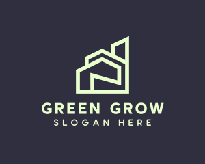 Modern Green Apartment logo design