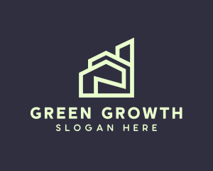 Modern Green Apartment logo design