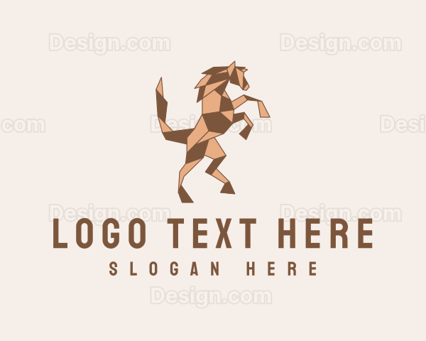 Horse Origami Craft Logo