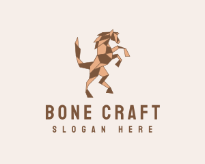 Horse Origami Craft logo design