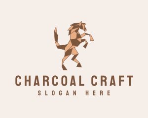 Horse Origami Craft logo design