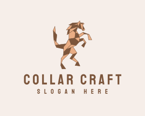 Horse Origami Craft logo design