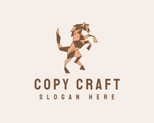 Horse Origami Craft logo design